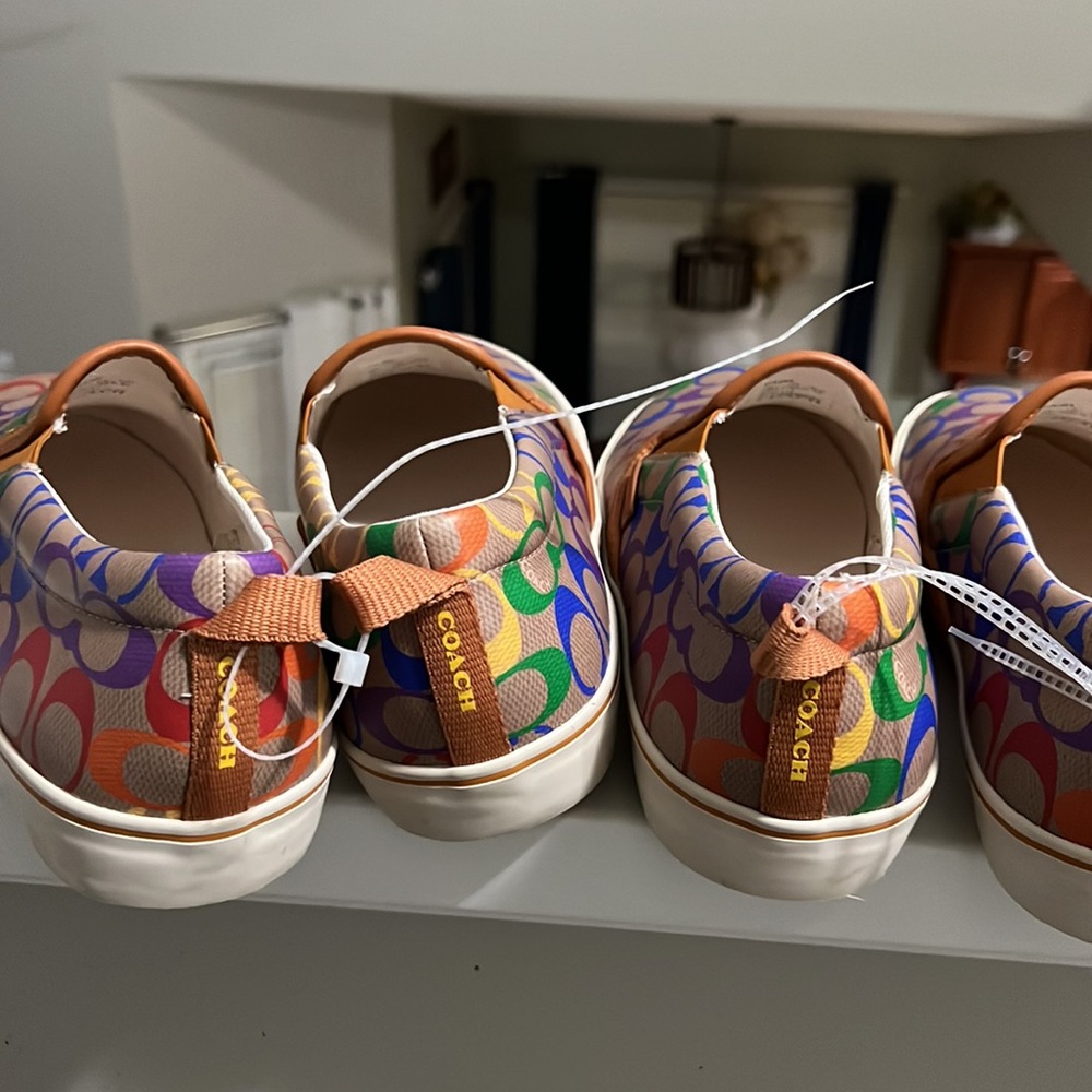 COACH
Men's Skate Rainbow Logo Print Slip-On Sneakers - Picture 13 of 15